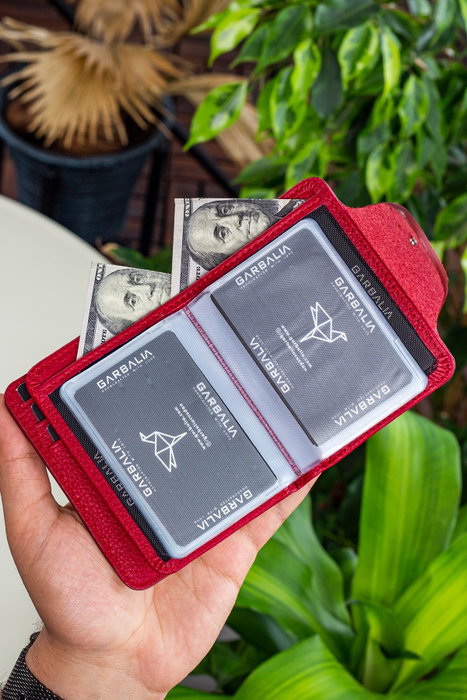 Zoozie Bags Luzern - Red Tarjetero de Piel